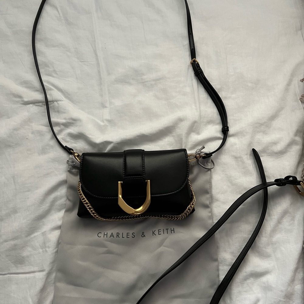 Black Charles & Keith crossbody bag
